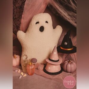 Novogratz Sherpa Halloween Ghost Pillow 21” Plush NWT Soft Throw Decor